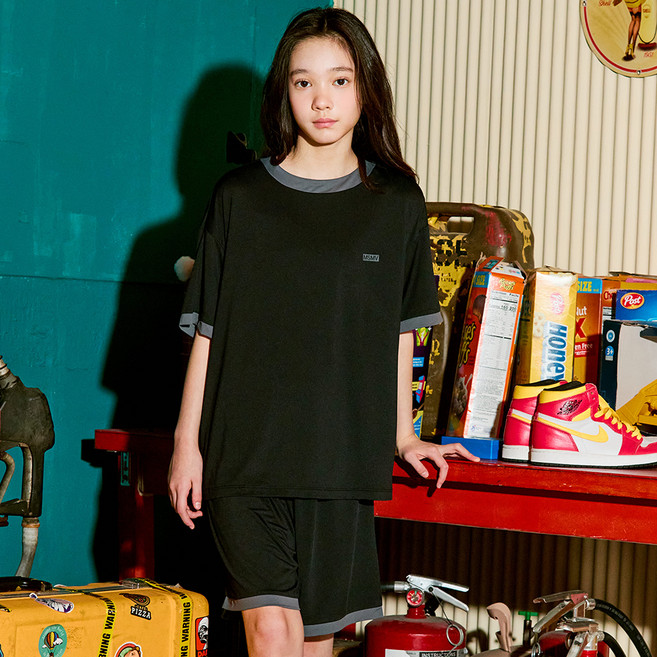 마밤 박스로고 쿨 5부 상하의 세트