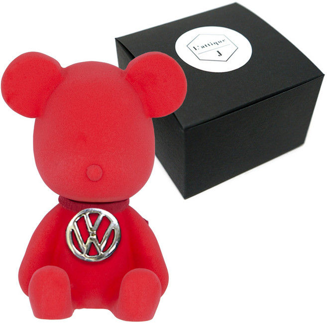 라띠크제이 엠블럼베어 차량용 방향제 폭스바겐 레드 + 화이트머스크 5ml 리필 세트, 1개