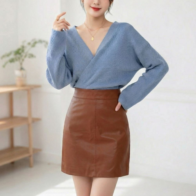 언헤브 여성용 슬림핏 섹시 미니 스커트