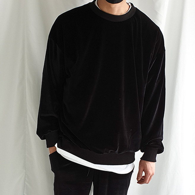 제이에이치스타일 벨벳 트레이닝 맨투맨 JHROK626