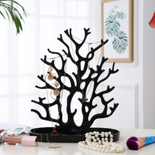 댓츠댓 액세서리 수납 장식 산호, 블랙, 1개