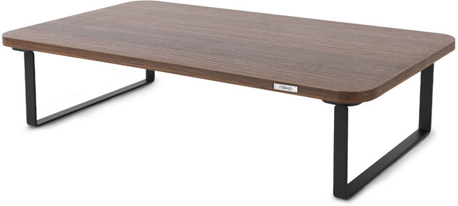 앱코 모던 파티클보드 싱글 스탠드 모니터 받침대 AMS10S, Teak, 1개