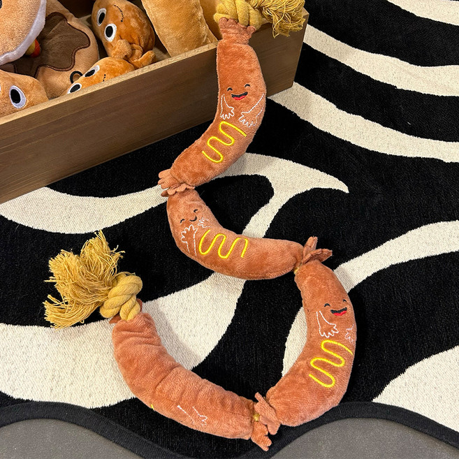 레드퍼피 소시지 터그놀이 장난감, 혼합색상, 1개