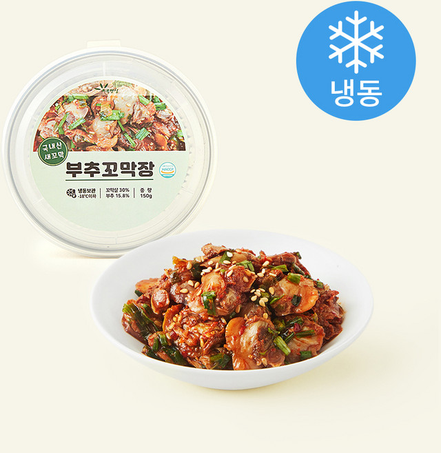 초록햇살 부추꼬막장 (냉동), 150g, 1개