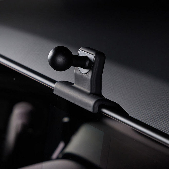 메이튼 기아 EV3 튜닝 용품 차량용 네비게이션 상단부 휴대폰 거치대 마운트, 1개, 블랙