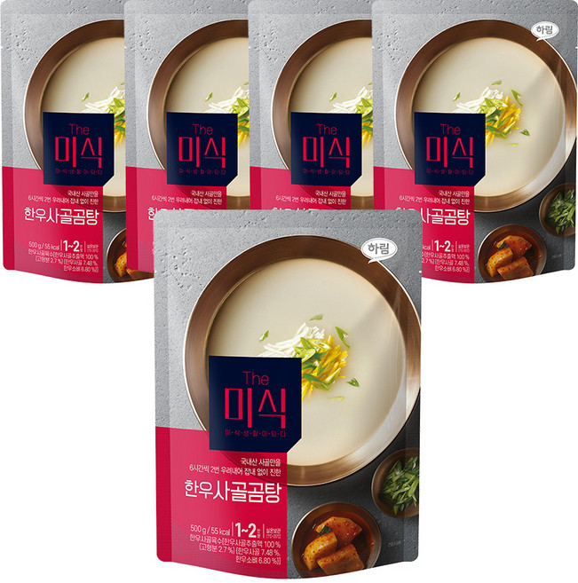 더미식 한우 사골 곰탕, 500g, 5개