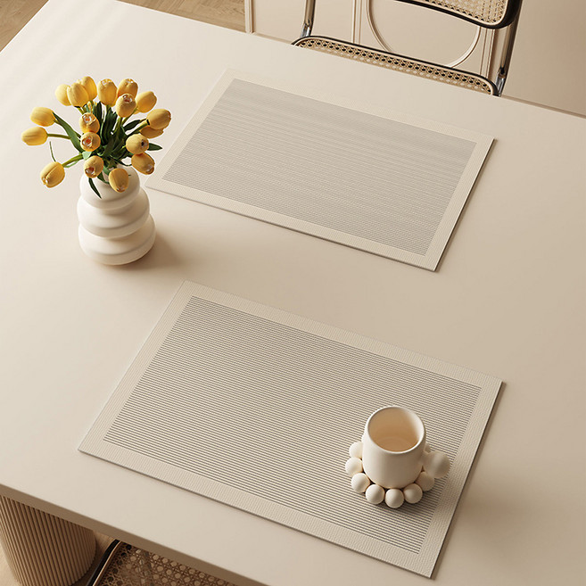 메이크마인 북유럽 감성 PU 가죽 식탁매트, 스프라이트, 45 x 30 cm, 2개