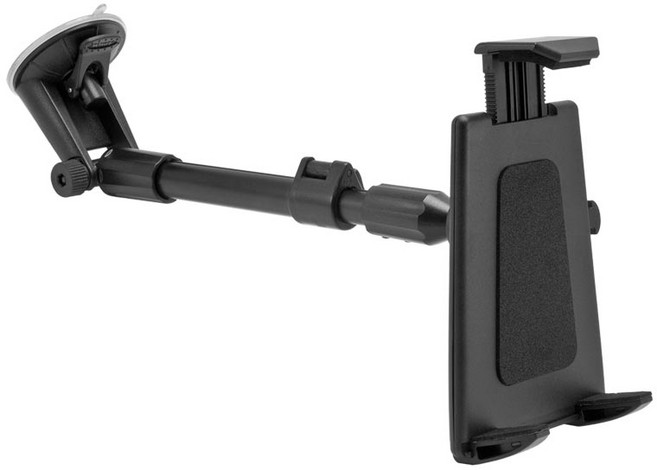 ARKON 푸쉬버튼 차량용 유리흡착 태블릿 거치대 TABPB117, 블랙, 1개