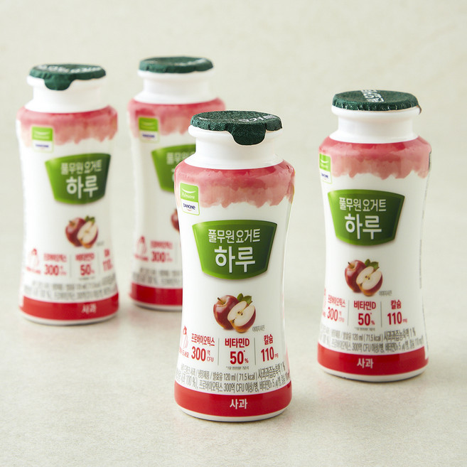 풀무원 다논 하루 요거트 사과, 120ml, 4개입, 1개