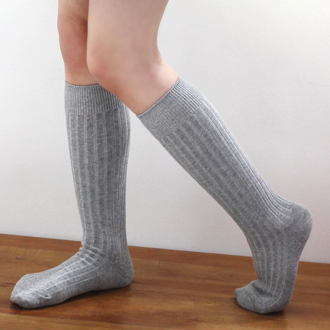 키즈퓨처 아동용 데일리 골지 무지 니삭스 세트