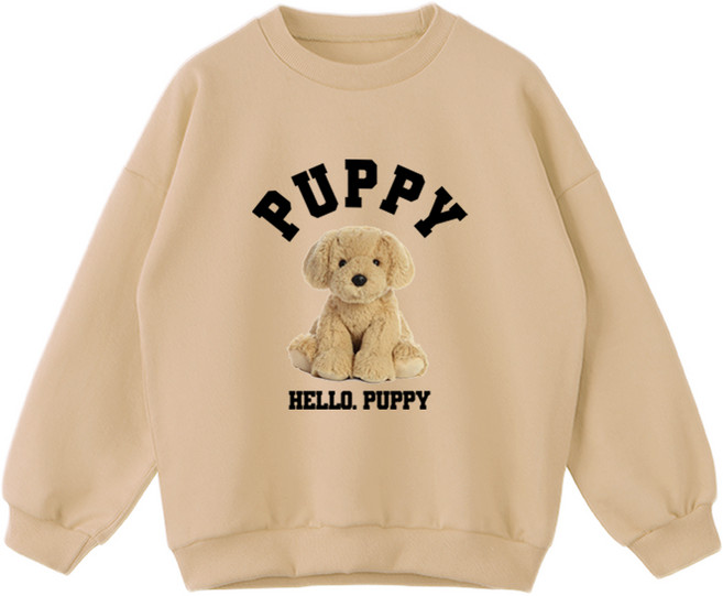 제니 여아용 오버핏 헬로퍼피 맨투맨 JN1017M