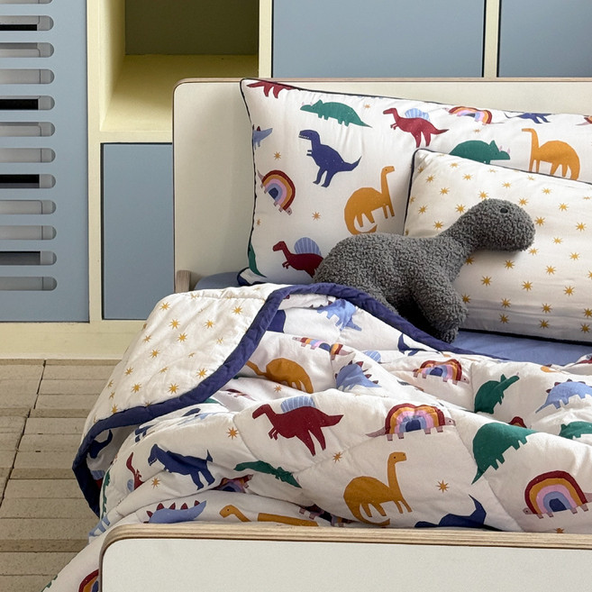 프랑브아즈 떼오 순면 이불 + 베개커버 세트, 옐로우