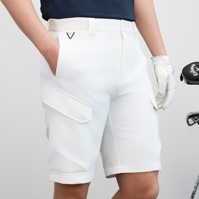 콘피아르 남성용 캐주얼 사이드밴딩 고탄력 스판 골프 카고 반바지 TC2053