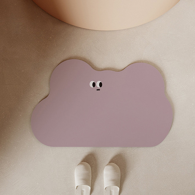 다다랜드 몬스터 캐릭터 빨아쓰는 발매트 규조토, 핑크