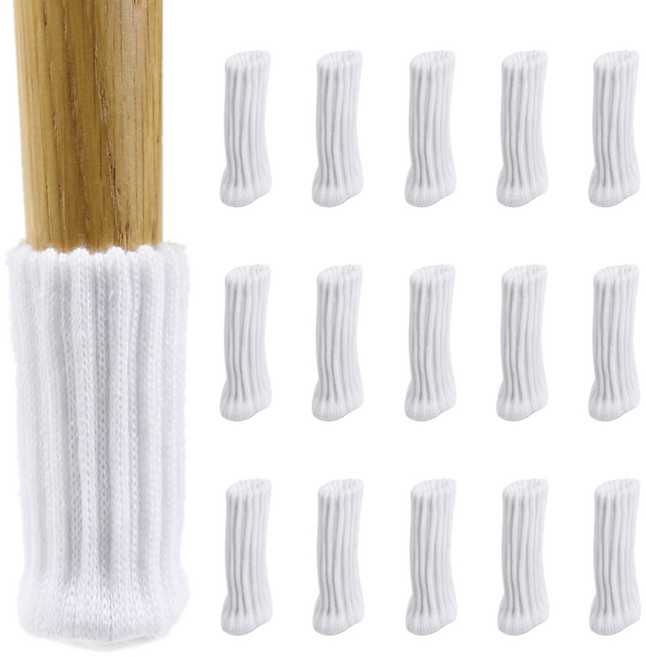 아리코 심플 의자 소음방지 발커버 16p, 화이트, 16개