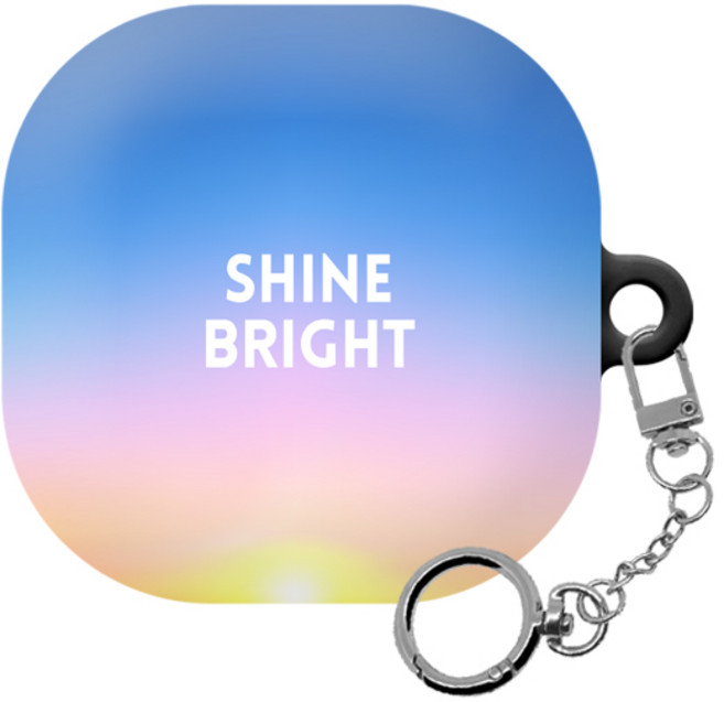 Mondmond Point 藍色 Galaxy Buds Pro / Buds Live 硬殼保護套 + 鑰匙圈, 單一商品, Shine bright(保護殼)