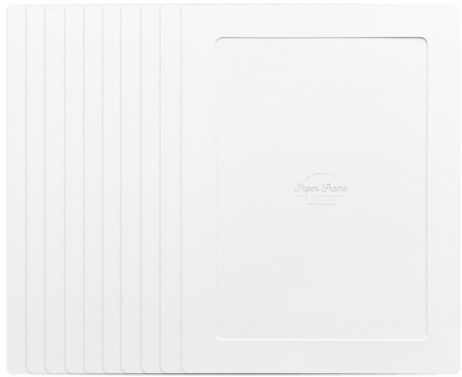 모노라이크 플레인 페이퍼 프레임 10p, 화이트, 1개