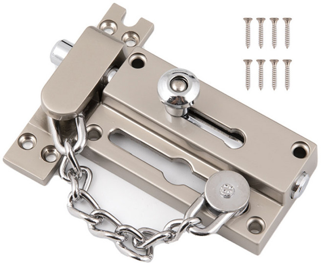 안전고리 도어체인 실버 고급형, 엔틱, 1개