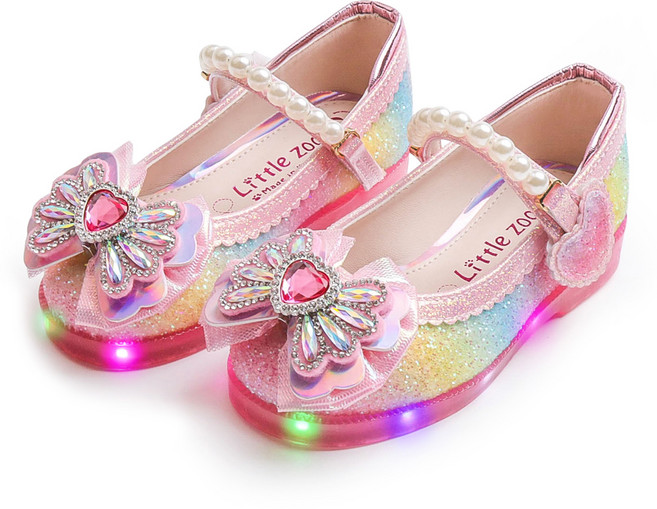 리틀주 풋풋 드림레인보우 프린세스 LED 여아구두