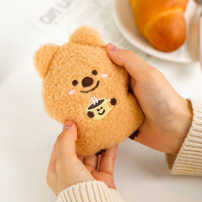 KiKi QUOKKA 蓬鬆暖暖包娃娃, 咖啡 Kiki 棕色, 12cm, 1個