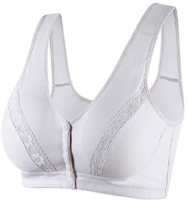 사선 플라워 레이스 앞단추 와이드 수유 브래지어