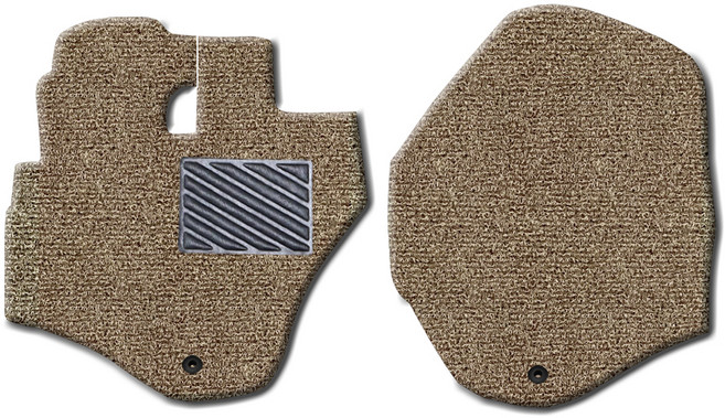 포시즌카매트 화물차 프리미엄 코일 카매트 확장형 운전석 + 조수석 세트, 기아 봉고, 브라운