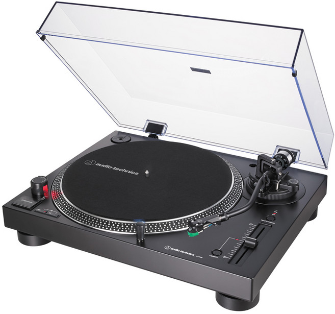 오디오테크니카 모터 구동 다이렉트 드라이브 USB 턴테이블, AT-LP120XUSB, BLACK