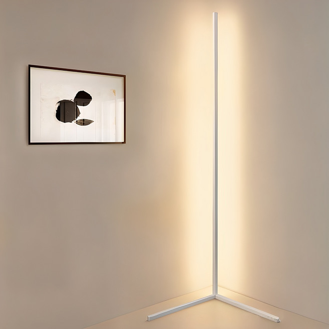 레나에너지 LED 북유럽 플로어 엣지 장스탠드, 화이트