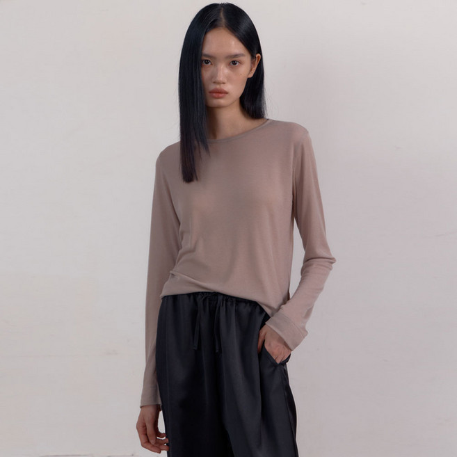 38COMEONCOMMON 女款羅紋長袖T恤