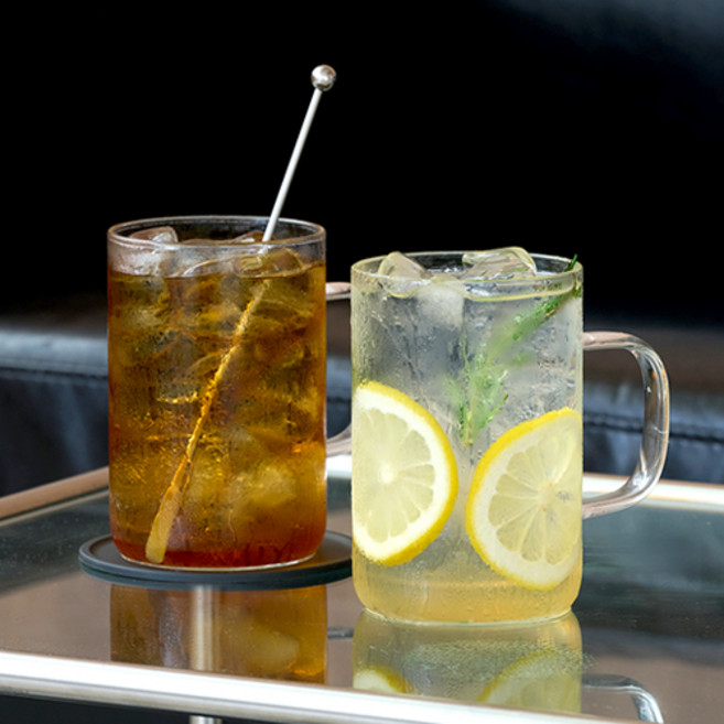 손잡이유리잔 내열유리컵 500ml 2P, 투명, 1개