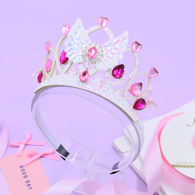 주)비단길 세론 날개드롭 왕관 머리띠