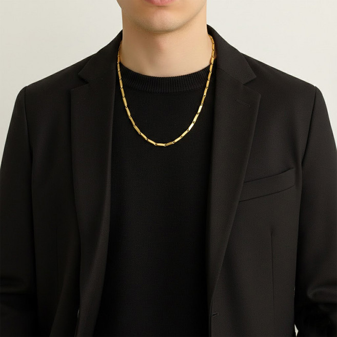 스타일플래닛 육각 대나무 체인 목걸이