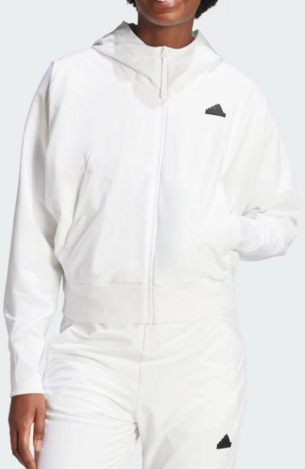adidas 愛迪達 女款 Z N E 編織全拉鍊連帽外套 IN9483