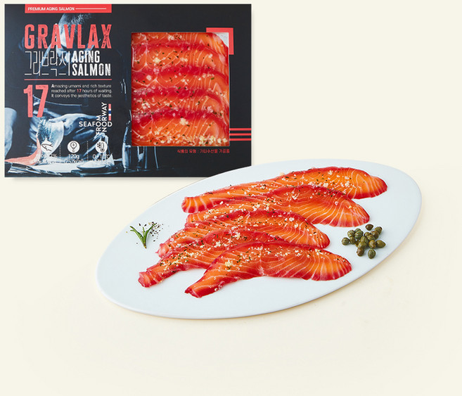 은하수산 프리미엄 드라이에이징 17시간 그라브락스 훈제연어 (냉장), 120g, 1개
