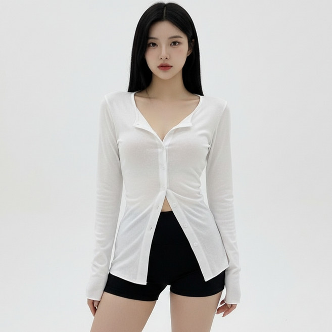 Marketpia 女款修身長袖襯衫