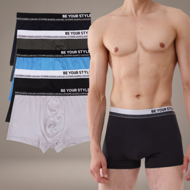 제임스딘 남성용 스판덱스 드로즈 5종 세트