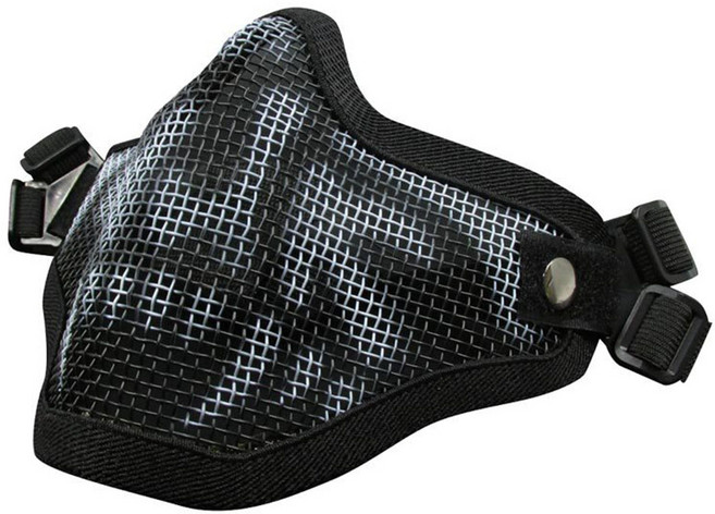 월드25 밀리터리 스틸메쉬 마우스가드 AA228, 1개, 블랙 스컬