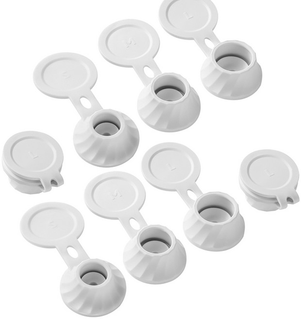 후딱 거꾸로캡 소프트 욕실용 S x 2p + M x 2P + L x 4p 세트, 화이트, 1세트