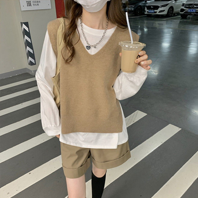 레몬소울 네오 브이넥 니트 조끼