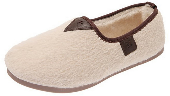 Market A 여성용 무지 포인트 털단화