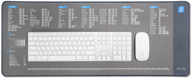 오피온 단축키 프린팅 마우스 장패드, 퀵셀 한글, 1개