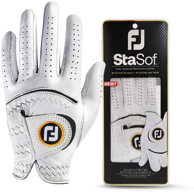 풋조이 여성용 양피 뉴 스테이소프 골프장갑 왼손용, PEARL, 1개
