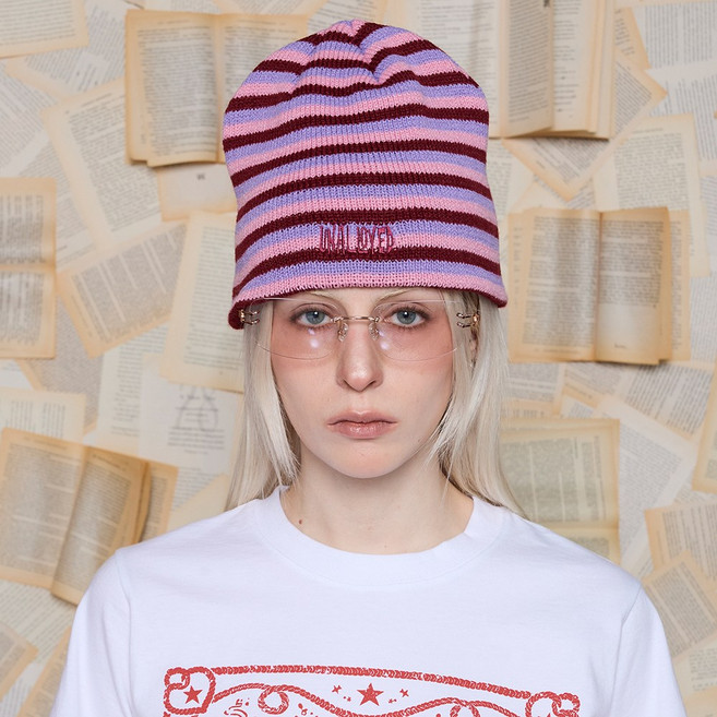 어널로이드 로고 스트라이프 비니