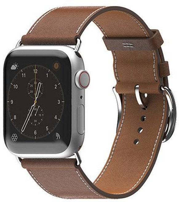 SINJIMORU Apple Watch Single Tour 皮革錶帶, 棕色, 1條
