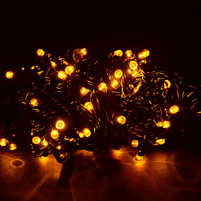 지아이비 LED 은하수전구 288구 DC24V 24m, 검정(선), 노랑(전구), 1개