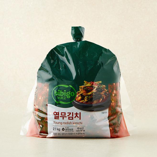 비비고 열무김치, 2.1kg, 1개