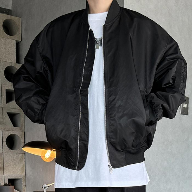 Meositta 男款Oversize基本款飛行夾克