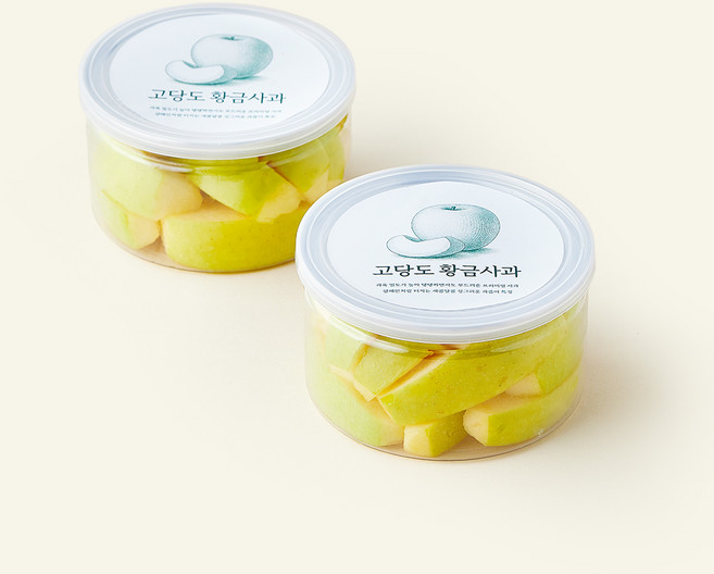 컷팅 고당도 황금사과, 180g, 2개