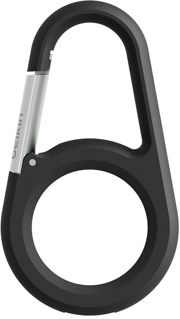 벨킨 에어태그 보호 케이스 홀더 카라비너형 키링 MSC008bt, 블랙, 1개