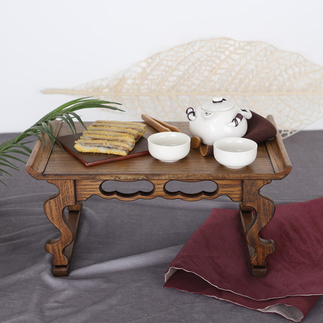 백수소반 100SU 전통 옻칠 소반 소 36.5 x 22 x 17.5 cm, 1개